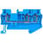 Gennemgående klemmer med fjederbelastning, 3 forbindelsespunkter, tværsnit: 0,14-1,5 mm2, Bredde: 4,2 mm, Farve: blå 8WH2003-0AE01 miniature