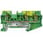 Beskyttelsesterminal med fjederbelastet forbindelse, 3 forbindelsespunkter, tværsnit: 0,5-4 mm2, bredde: 6,2 mm, farve: grøn-gul 8WH2003-0CG07 miniature
