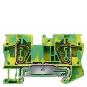 Beskyttelsesterminal med fjederbelastet forbindelse, tværsnit: 0,5-6 mm2, bredde: 8,2 mm, farve: grøn-gul 8WH2000-0CH07