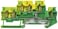 To-lags PE-terminal med fjederbelastet forbindelse, 3 forbindelsespunkter, tværsnit: 0,08-2,5 mm2, Bredde: 5,2 mm, Farve: grøn-gul 8WH2023-0CF07 miniature