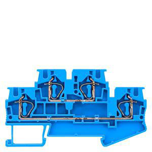 To-lags terminaler med fjederbelastning, tværsnit: 0,5-4 mm2, bredde: 6,2 mm, farve: blå 8WH2020-0AG01