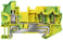 Hybrid PE-terminal Skrue og 2x fjederbelastet forbindelse Tværsnit: 0,08-2,5 mm2, Bredde: 5,2 mm, Farve: grøn-gul 8WH2103-3BF07 miniature