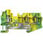 Hybrid PE-terminal Skrue og 2x fjederbelastet forbindelse Tværsnit: 0,08-4 mm2, Bredde: 5,2 mm, Farve: grøn-gul 8WH2103-3BG07 miniature
