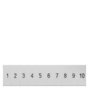 Indskriftsmærkat, front, med 1-10, lodret, terminalbredde: 4,2 mm, H: 10,5 mm 8WH8120-1AB05