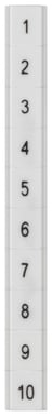 Indskriftsmærkat, fladt, med 1-10, vandret, terminalbredde: 6,2 mm, H: ... 8WH8141-3AB05