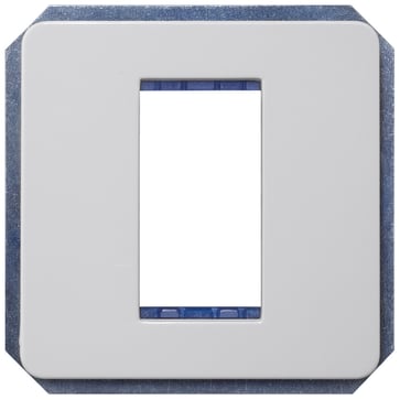 DELTA profil, sølvmodulholder, 1x inklusive mellemliggende rammeskruemontering 5TG1890