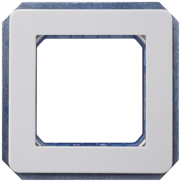 DELTA profil, sølvmodulholder, 2x inklusive mellemliggende rammeskruemontering 5TG1891