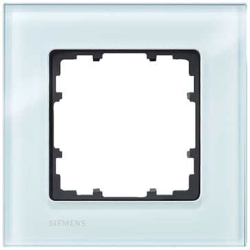 DELTA miro Ramme 1-fold Autentisk materiale glas krystalgrøn uden Siemens logo Mål 90x 90 mm 5TG1201-0