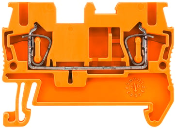 Gennemgående klemmer med fjederbelastet forbindelse, tværsnit: 2,5 mm2, bredde: 5,2 mm, farve: orange 8WH2000-0AF04