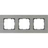 DELTA miro aluminium Ramme 3-fold Autentisk materiale aluminium naturlig Mål 232x 90 mm 5TG1123-0