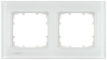 DELTA miro glasramme 2x ægte glas hvid 161x 90 mm 5TG1202-1