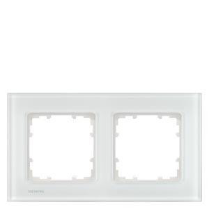 DELTA miro glasramme 2x ægte glas hvid 161x 90 mm 5TG1202-1