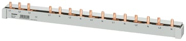 Stiftskinne, 16 mm² 16MW, 4-faset, kan skæres RCCB 4P N til højre og 6 MCB. 5ST3770-5