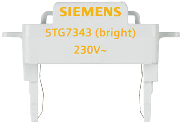 DELTA-switch og trykknap LED-indsats superlyst 230 V / 50 Hz, orange 5TG7343