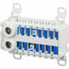 ALPHA 400-ZS N-terminal 14-polet, 2x 14 mm2 skrueterminaler, 14x 4 mm2 plug-in-terminaler, vandret installation eller lodret på DIN-skinne, farve blå 8GS4034-1