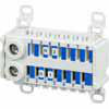 ALPHA 400-ZS N / N-terminal 14-polet, 2x 14 mm2 skrueterminaler 14x 4 mm2 plug-in-terminaler, vandret installation eller lodret på DIN-skinne, farve blå 8GS4034-4