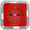 DELTA i-system SCHUKO stikkontakt med øget berøringsbeskyttelse rød, 55x 55 mm 5UB1522 miniature