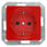 DELTA i-system SCHUKO stikkontakt med øget berøringsbeskyttelse rød, 55x 55 mm 5UB1522 miniature