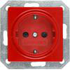 DELTA i-system SCHUKO stikkontakt med øget berøringsbeskyttelse rød, 55x 55 mm 5UB1522