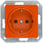 DELTA i-system SCHUKO stikkontakt med øget berøringsbeskyttelse orange, 55x 55 mm 5UB1521 miniature