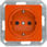 DELTA i-system SCHUKO stikkontakt med øget berøringsbeskyttelse orange, 55x 55 mm 5UB1521 miniature