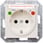 DELTA i-system SCHUKO stikkontakt med overspændingsbeskyttelse og øget berøringsbeskyttelse, med etiket og betjeningsdisplay elektrisk hvid, 55x 5UB1556 miniature
