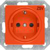 DELTA i-system SCHUKO stikkontakt med øget berøringsbeskyttelse med mærkning "ZSV" orange, 55x 55 mm 5UB1901