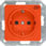 DELTA i-system SCHUKO stikkontakt med øget berøringsbeskyttelse med mærkning "ZSV" orange, 55x 55 mm 5UB1901 miniature