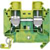 Gennemgående PE-klemme med skrueterminal Klembredde 12,0 mm Farve grøn-gul Tværsnit: 16 mm2 8WH1000-0CK07