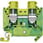 Gennemgående PE-klemme med skrueterminal Klembredde 12,0 mm Farve grøn-gul Tværsnit: 16 mm2 8WH1000-0CK07 miniature