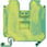 Gennemgående PE-klemme med skrueterminal Klembredde 16,0 mm Farve grøn-gul Tværsnit: 35 mm2 8WH1000-0CM07 miniature