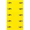 Inskriptionsetiket med advarselpil, lodret, terminalbredde: 5,2 mm, gul 8WH9060-5BA06