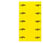Inskriptionsetiket med advarselpil, lodret, terminalbredde: 16,2 mm, gul 8WH9067-5BA06 miniature