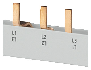 Pin busbar, 4-faset 10 mm², 980 mm, Isolation grå, kan skæres til RCBO'er. 5ST3746-3