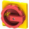 Roterende betjeningsmekanisme, vælgerkontakt rød / gul, til gulvmontering med fire huller, ... 3LD9224-3G