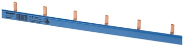 Stiftskinne 1PH 10qmm, 54MW blå stiftskinne, 1-faset 10 mm², 54MW, isoleret. 5ST3765-2