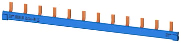 Kompakt Pin-samleskinne, 10mm2 N (farve blå) 12x MCB 1 / N 1-polet berøringsbeskyttet farve blå 12 MW fast længde 5ST3687-0