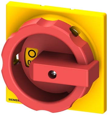 Roterende betjeningsmekanisme, betjeningshåndtag rød / gul, til indkapslede kontakter, til 63-125A, tilbehør til hoved- og nødafbryder 3LD2 i mo 3LD9284-3G