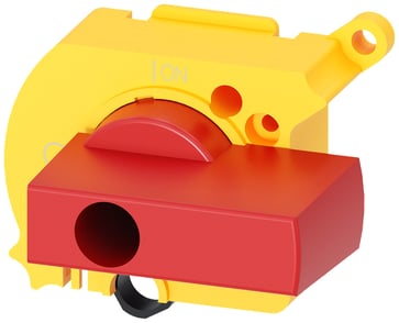 Supplerende håndtag til dørmonteret roterende betjeningsmekanisme, rød / gul, op til 30A, tilbehør til støbt kabinetafbryder 3LD5 UL 3LD9287-3C