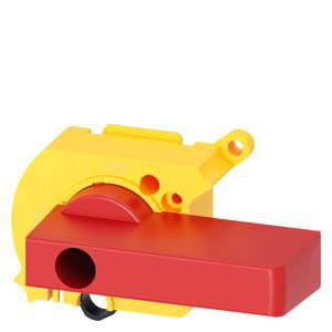 Supplerende håndtag til dørmonteret roterende betjeningsmekanisme, rød / gul, op til 150A, tilbehør til støbt kabinetafbryder 3LD5 UL 3LD9247-3C