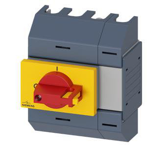 Afbryderafbryder 32A, størrelse 01, 4-polet Center foran til betjeningsmekanisme Komplet enhed med direkte betjeningsmekanisme rød / gul Box terminal 3KD0243-2KG20-3