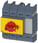 Afbryder 100A, størrelse 02, 4-polet Front betjeningsmekanisme center Komplet enhed med direkte betjeningsmekanisme rød / gul Box terminal 3KD0543-2LG20-3 miniature