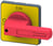 Roterende betjeningsmekanisme, omskifter rød / gul, til gulvmontering med fire huller, til ... 3LD9243-3B miniature