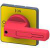 Roterende betjeningsmekanisme, omskifter rød / gul, til gulvmontering med fire huller, til ... 3LD9243-3B