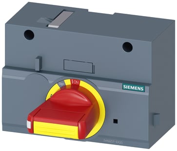 Front roterende betjeningsmekanisme nødstop med dørlås IEC IP30 / 40 tilbehør til: 3VA1250. 3VA9257-0EK25