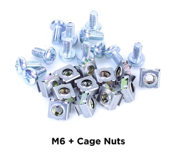Screws and cagenuts M6 for attach of panels and equipment to racks 50 pcs of each 1671147-3