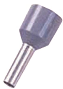 Isoleret terminalrør med bred krave grå 4mm² L=10mm ICIAE410K