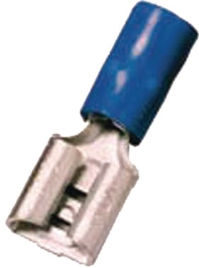 Insul. female disconnect 1,5-2,5mm² 6,3x0,8 blue brass tinned ICIQ268FH