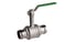 Heavyduty fullway ball valve with press fittings ends and extended neck  Green steel lever  Press x press  22 mm P100L-022 miniature