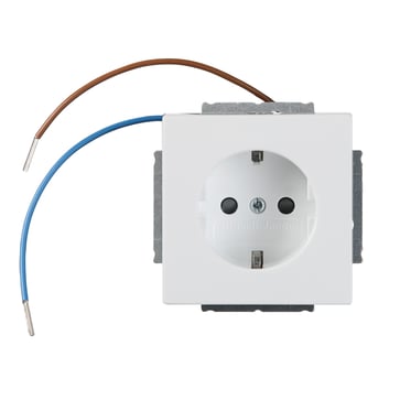 Socket outlet Schuko,1-g, LED light, white 2CKA002013A5294